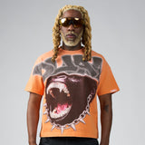 Duaa Chain link Tee Orange