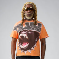 Duaa Chain link Tee Orange