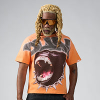 Duaa Chain link Tee Orange