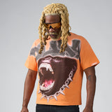 Duaa Chain link Tee Orange