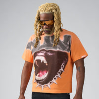 Duaa Chain link Tee Orange