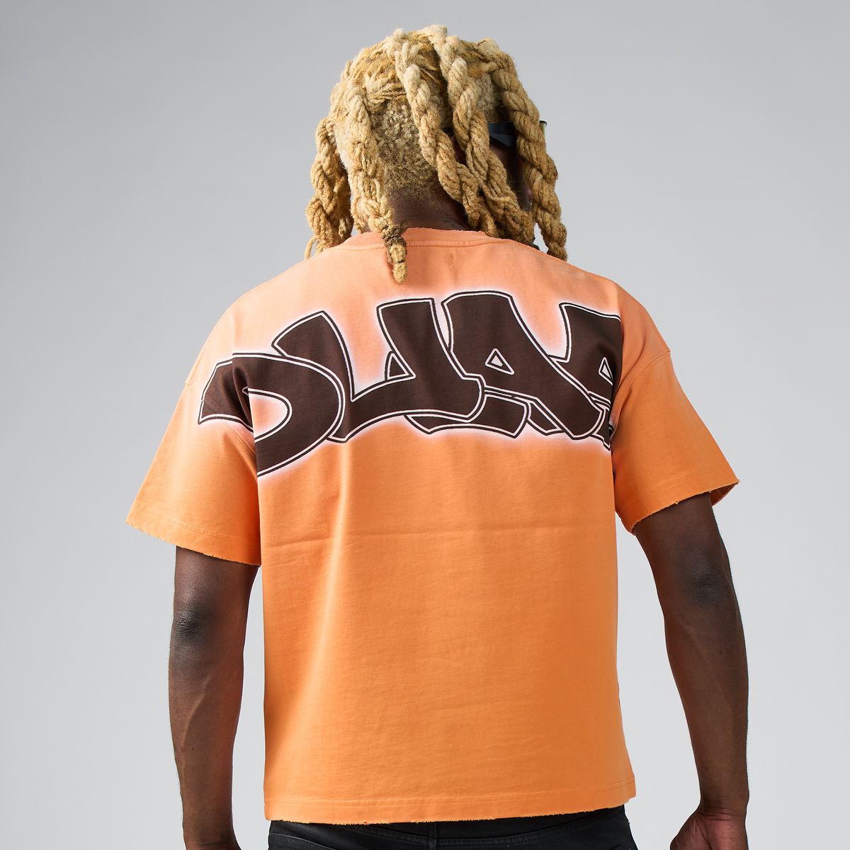 Duaa Chain link Tee Orange