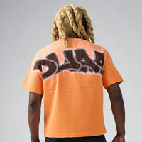 Duaa Chain link Tee Orange