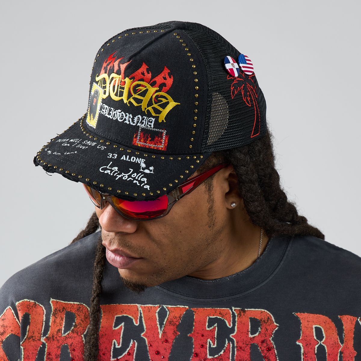 Duaa Stone Hat Black