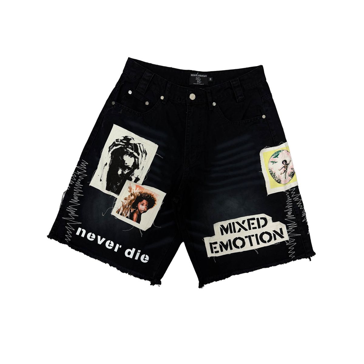 Mixed Emotion “Chaos” Carpenter Shorts Black