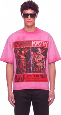 Strom88 Benito Rhinestone Tee Pink