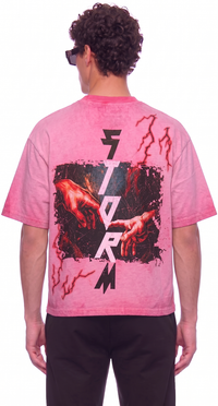 Strom88 Benito Rhinestone Tee Pink