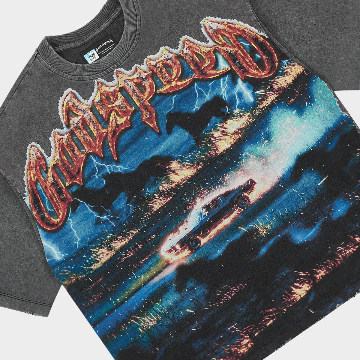 Godspeed Horsepower Tee Grey Wash