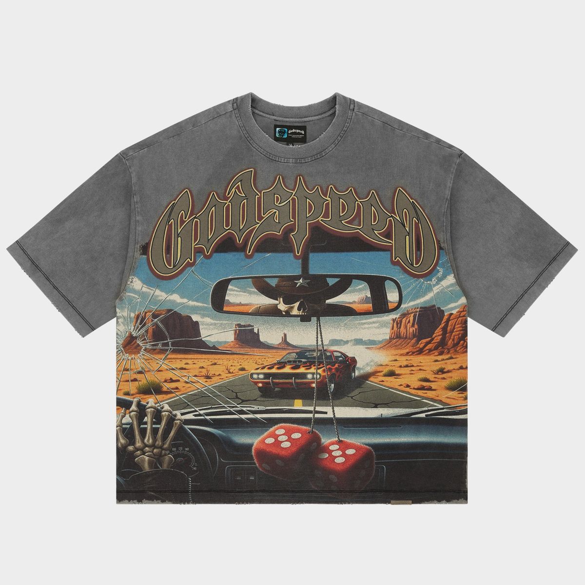 Godspeed On The Run II Tee Grey