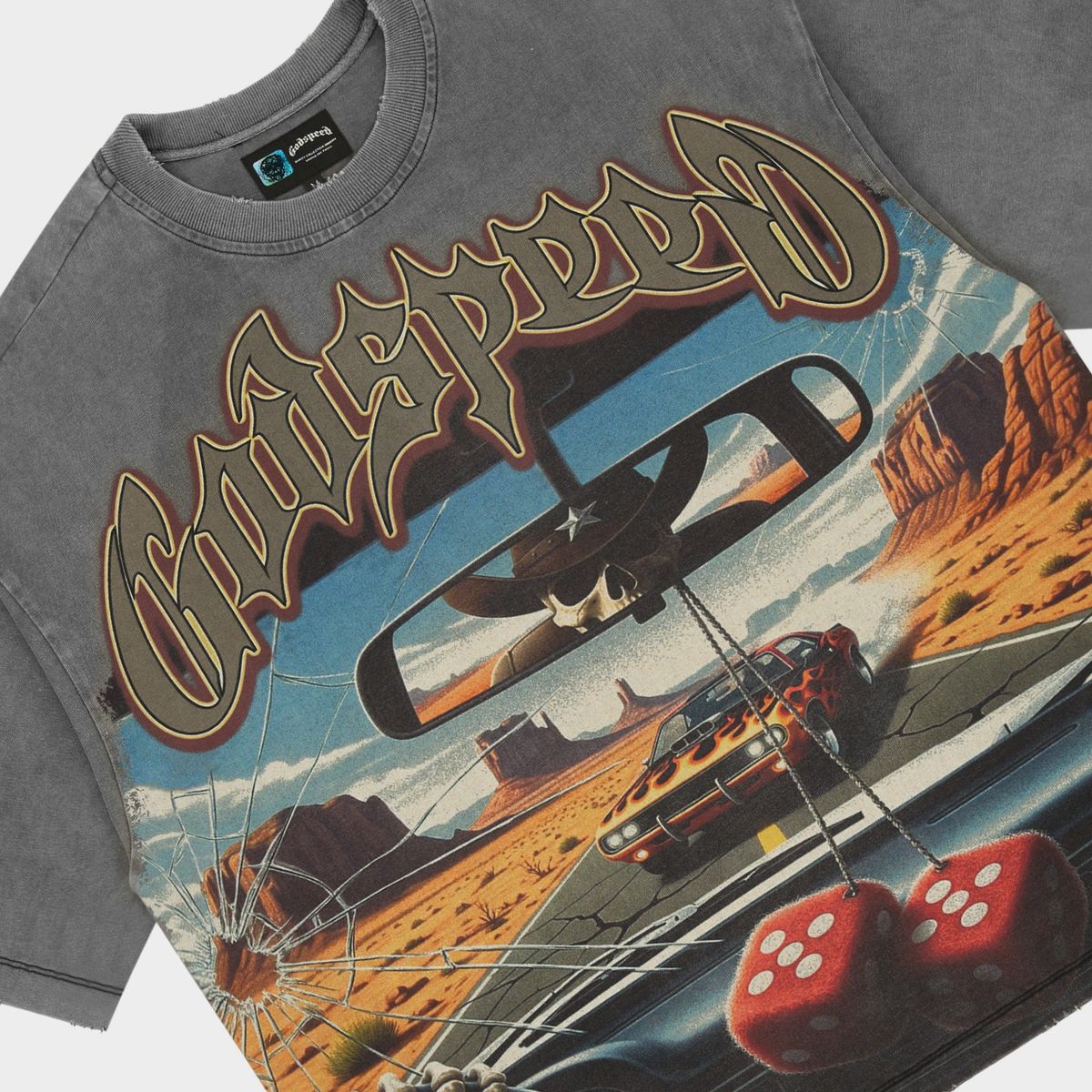 Godspeed On The Run II Tee Grey