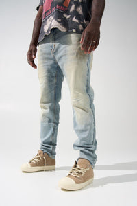 Serenede Pacific Slim Fit Jeans Seafoam Tinted Light Wash