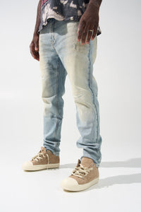 Serenede Pacific Slim Fit Jeans Seafoam Tinted Light Wash