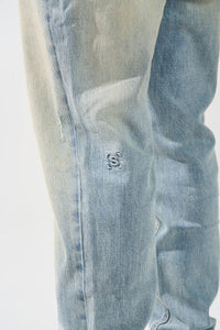 Serenede Pacific Slim Fit Jeans Seafoam Tinted Light Wash