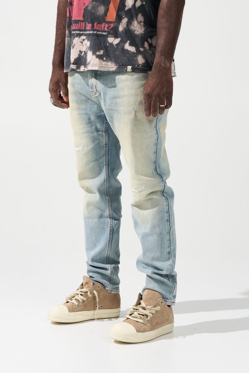 Serenede Pacific Slim Fit Jeans Seafoam Tinted Light Wash