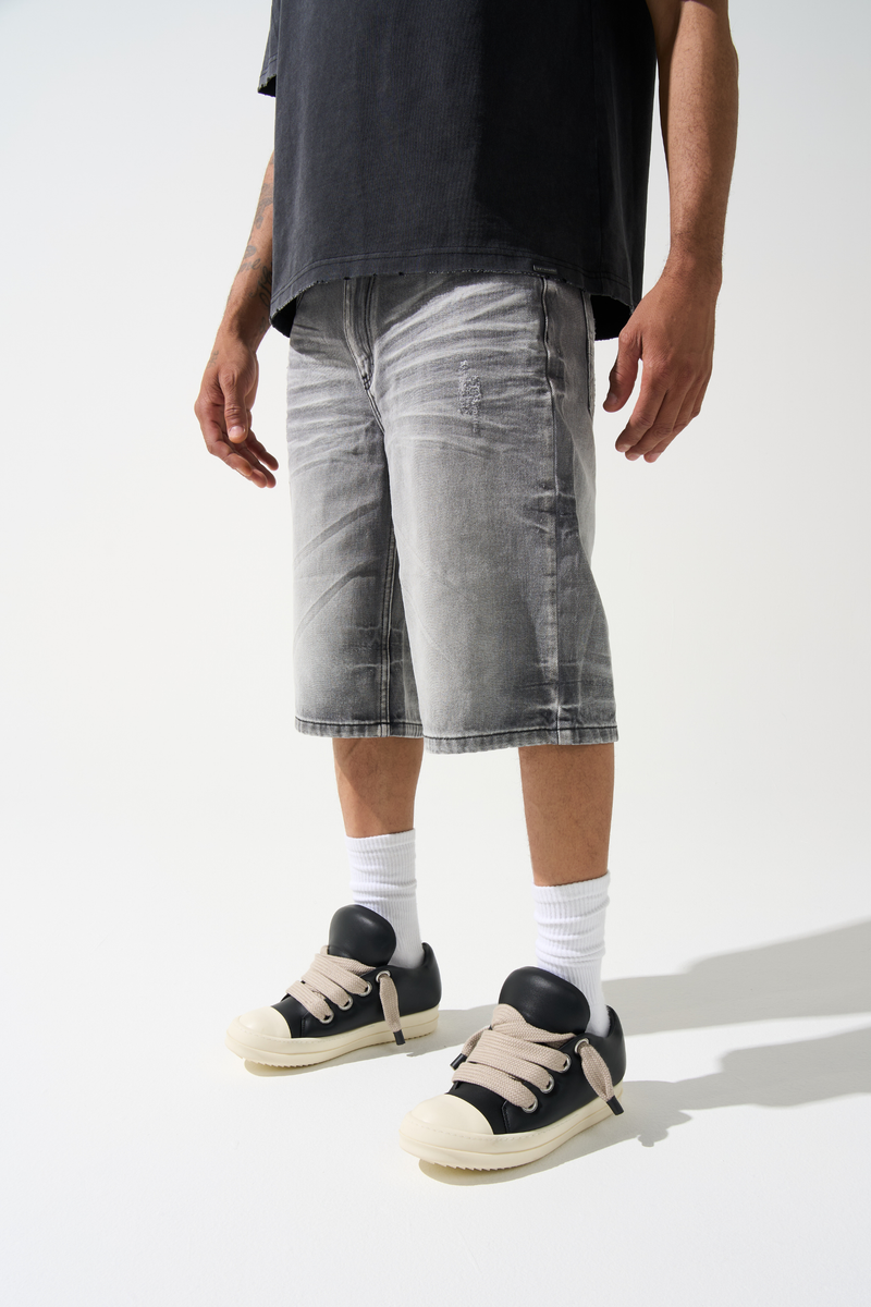 Serenede Titan Denim Shorts Grey Wash