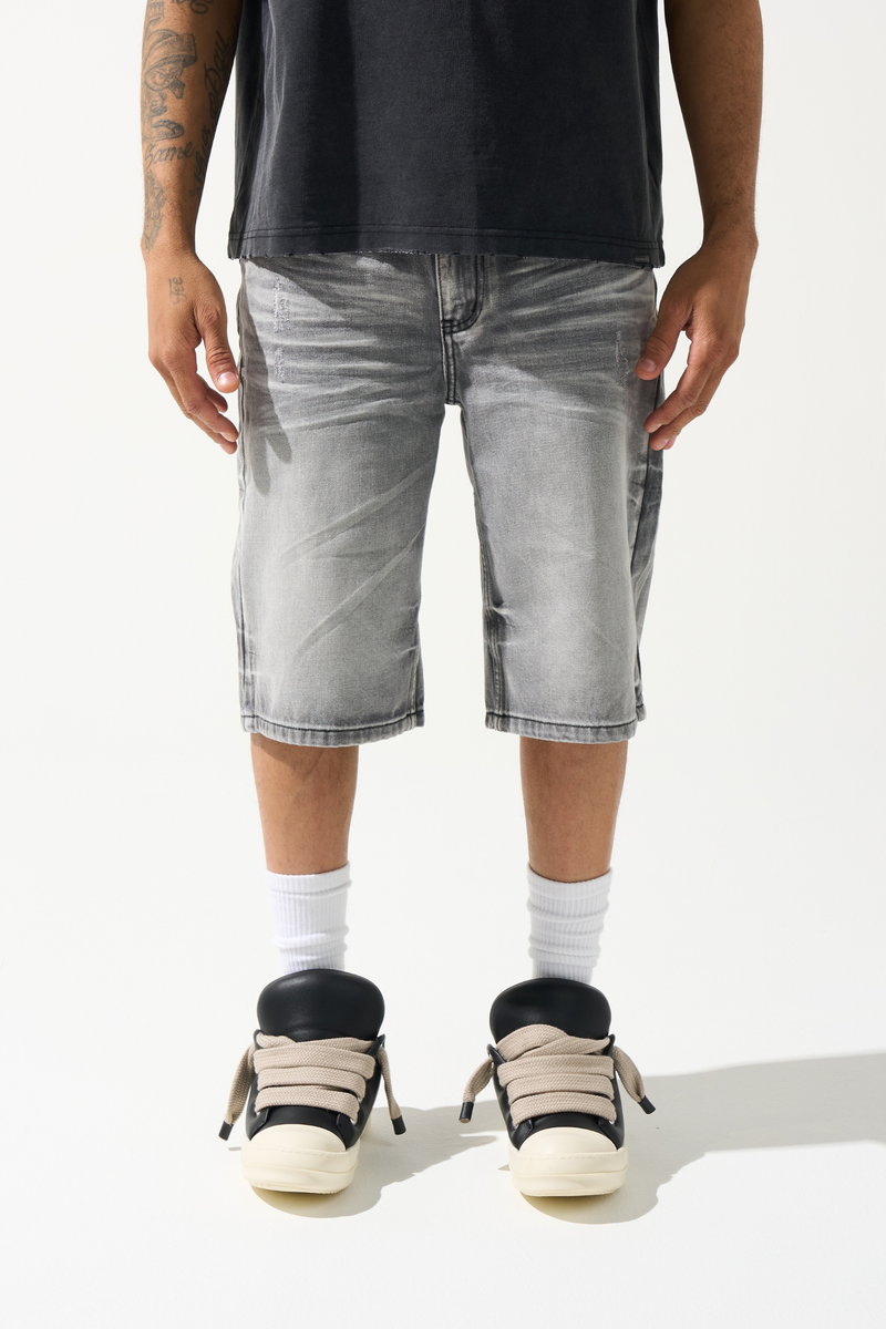 Serenede Titan Denim Shorts Grey Wash