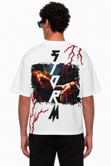 Strom88 Paso Rhinestone Tee White