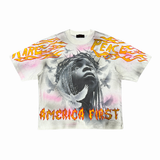Rare Peace Washed Inner Peace Rhinestone Tee Cream