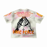 Rare Peace Washed Inner Peace Rhinestone Tee Cream