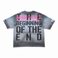 Rare Peace God father Rhinestone Tee Grey Washed