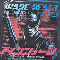Rare Peace Terminator Rhinestone Tee Dark Grey Wash