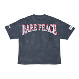 Rare Peace Terminator Rhinestone Tee Dark Grey Wash
