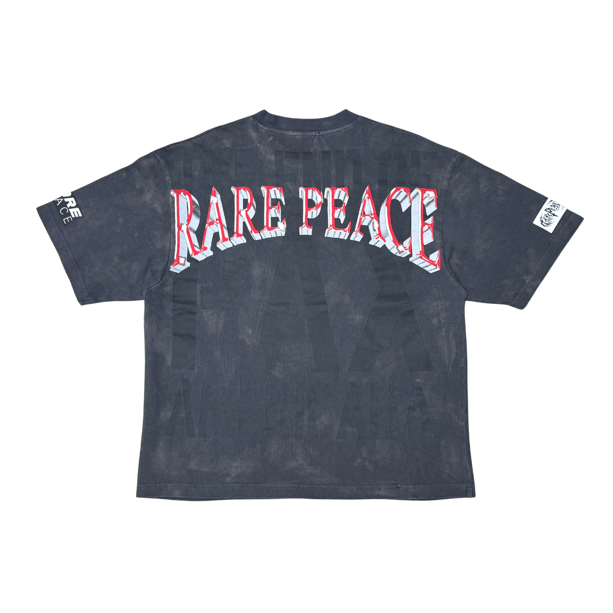 Rare Peace Terminator Rhinestone Tee Dark Grey Wash