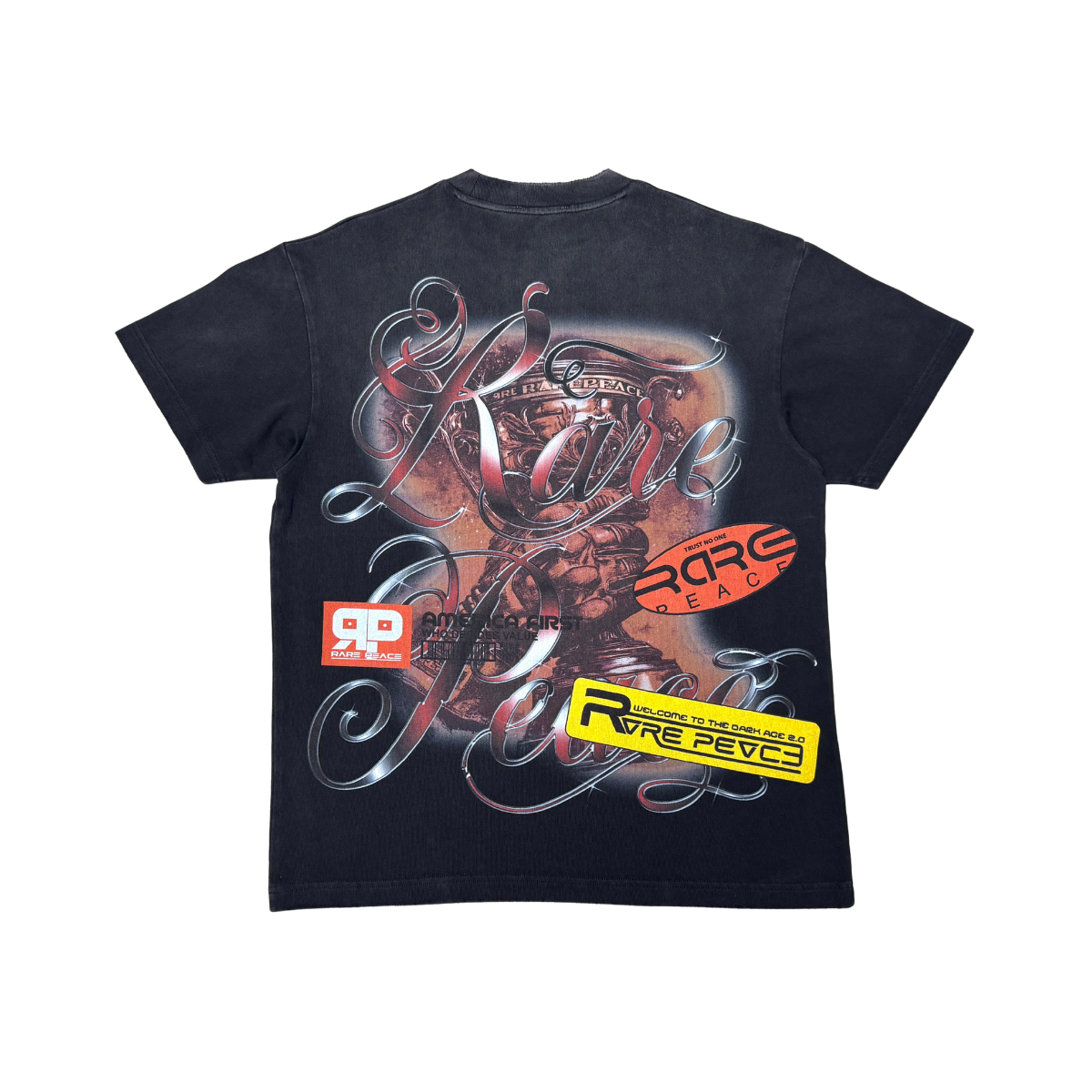 Rare Peace Racer Multi Patches Tee Black