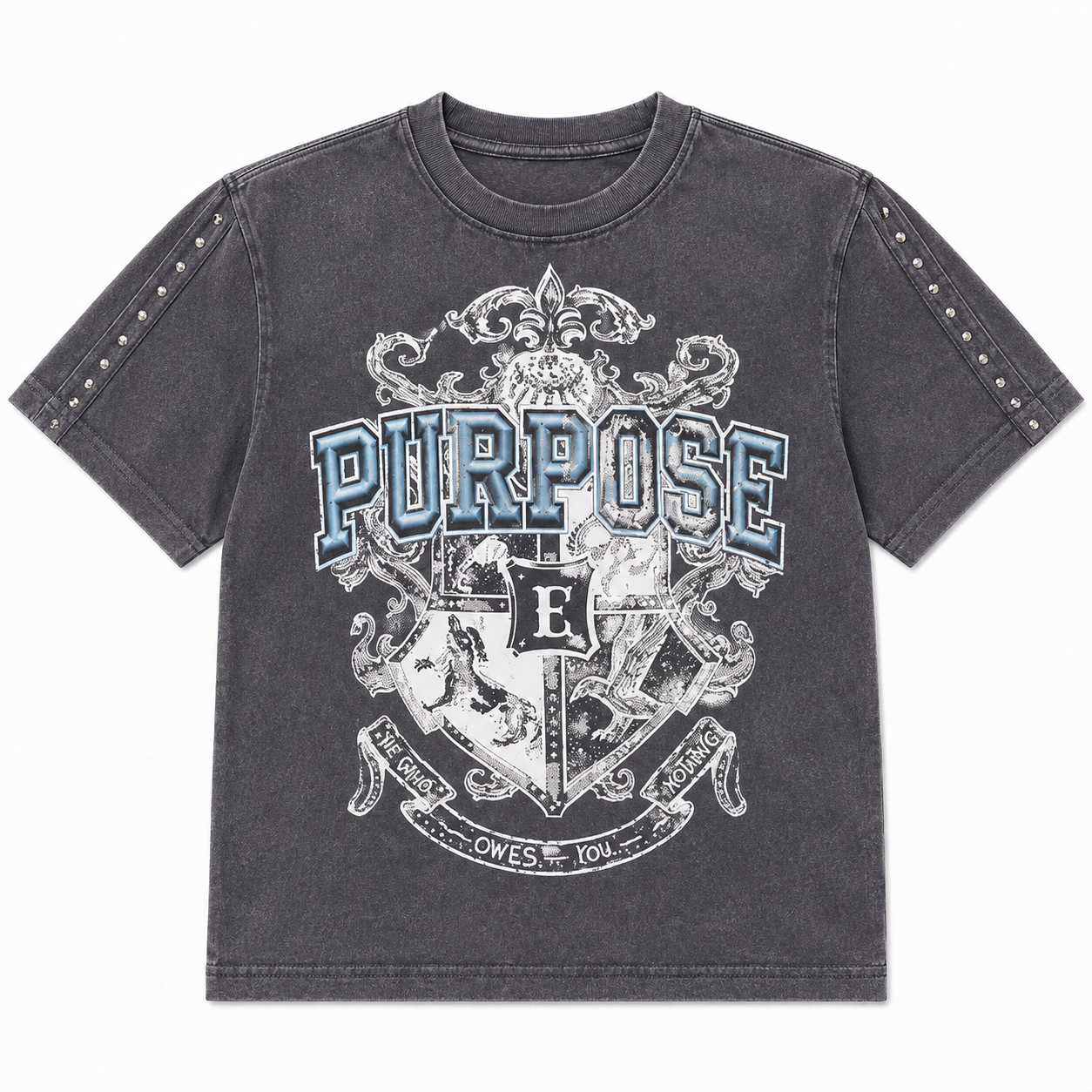 Elite denim Purpose kids Tee Grey