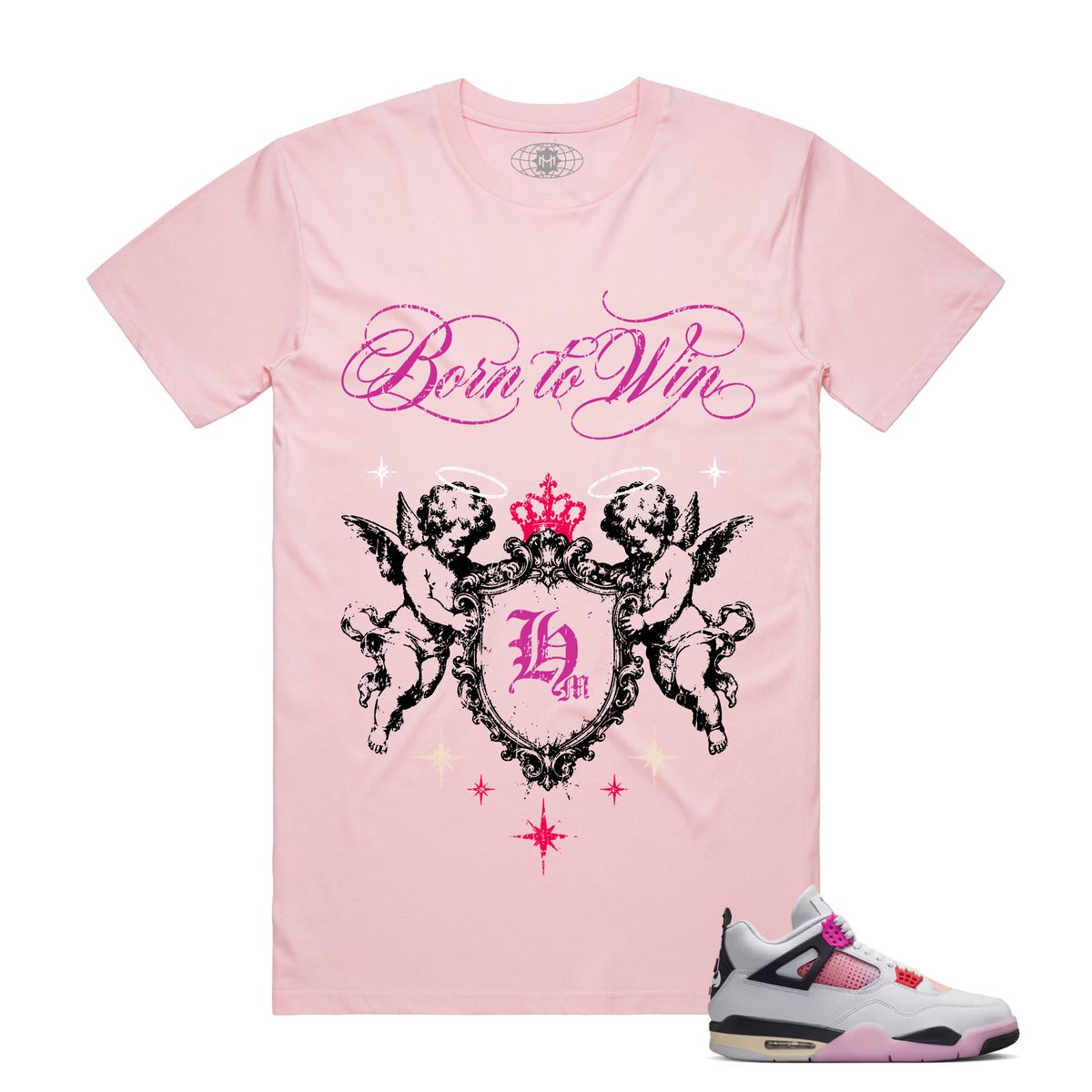 Hasta Muerte Crowned Angel Tee pink