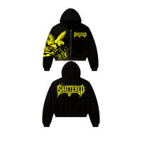 Shattered Hearts Catching Feelings Hoodie Black/Yellow