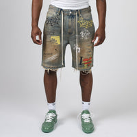 Duaa Sunset Denim Shorts Vintage Amber Wash