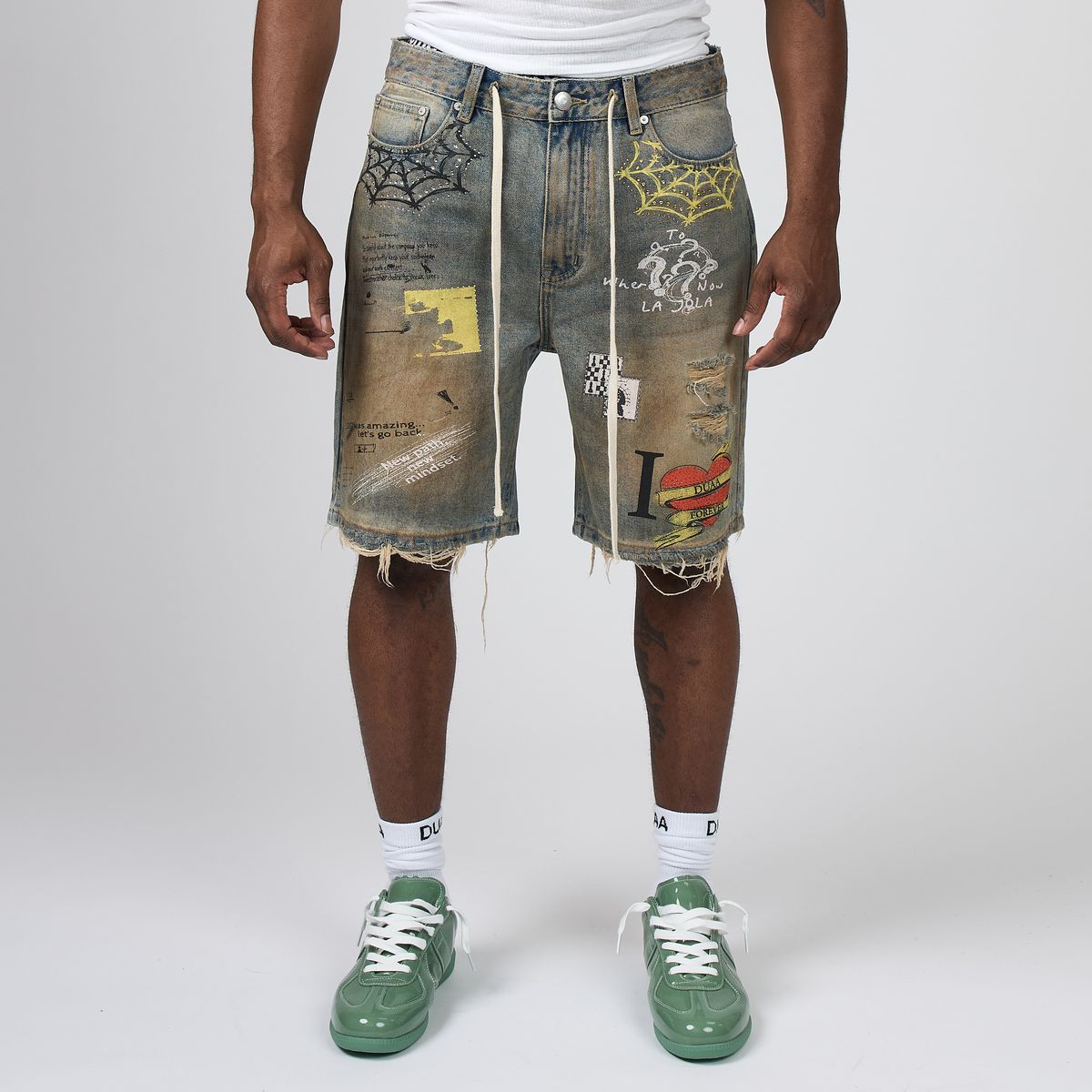 Duaa Sunset Denim Shorts Vintage Amber Wash