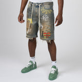Duaa Sunset Denim Shorts Vintage Amber Wash