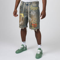 Duaa Sunset Denim Shorts Vintage Amber Wash