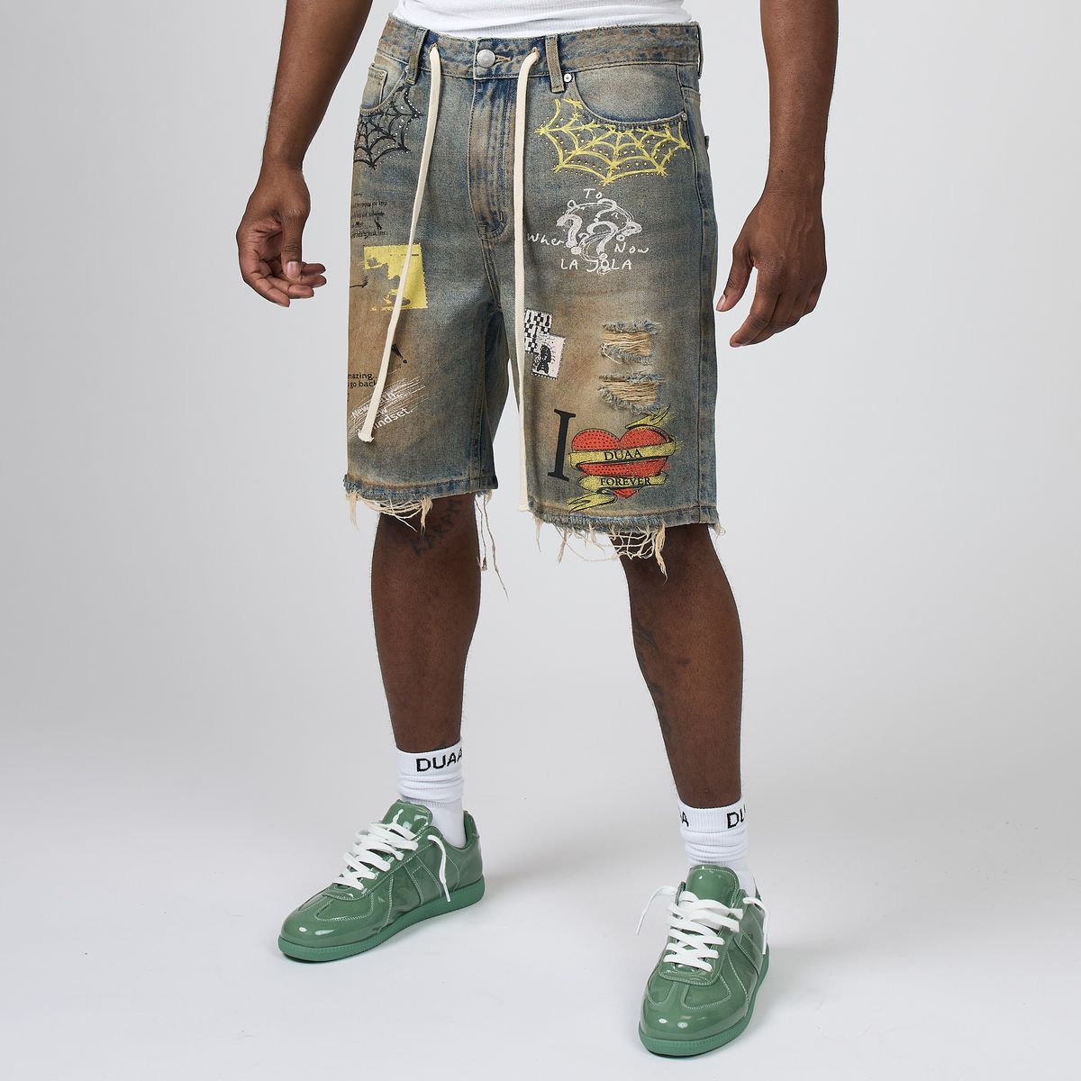 Duaa Sunset Denim Shorts Vintage Amber Wash