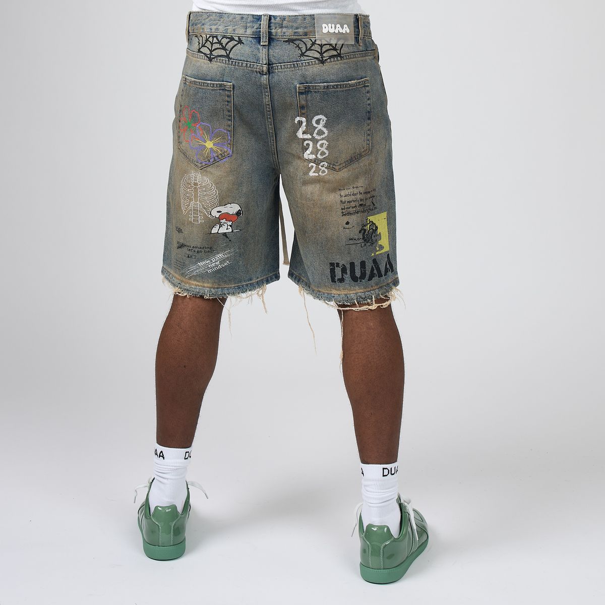 Duaa Sunset Denim Shorts Vintage Amber Wash
