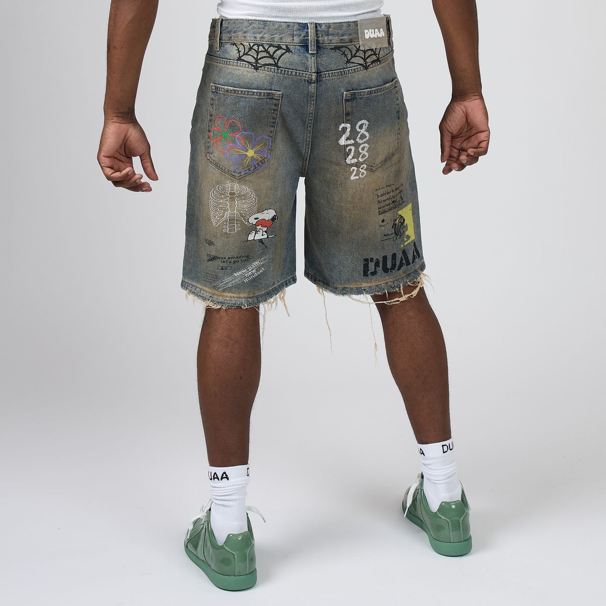 Duaa Sunset Denim Shorts Vintage Amber Wash