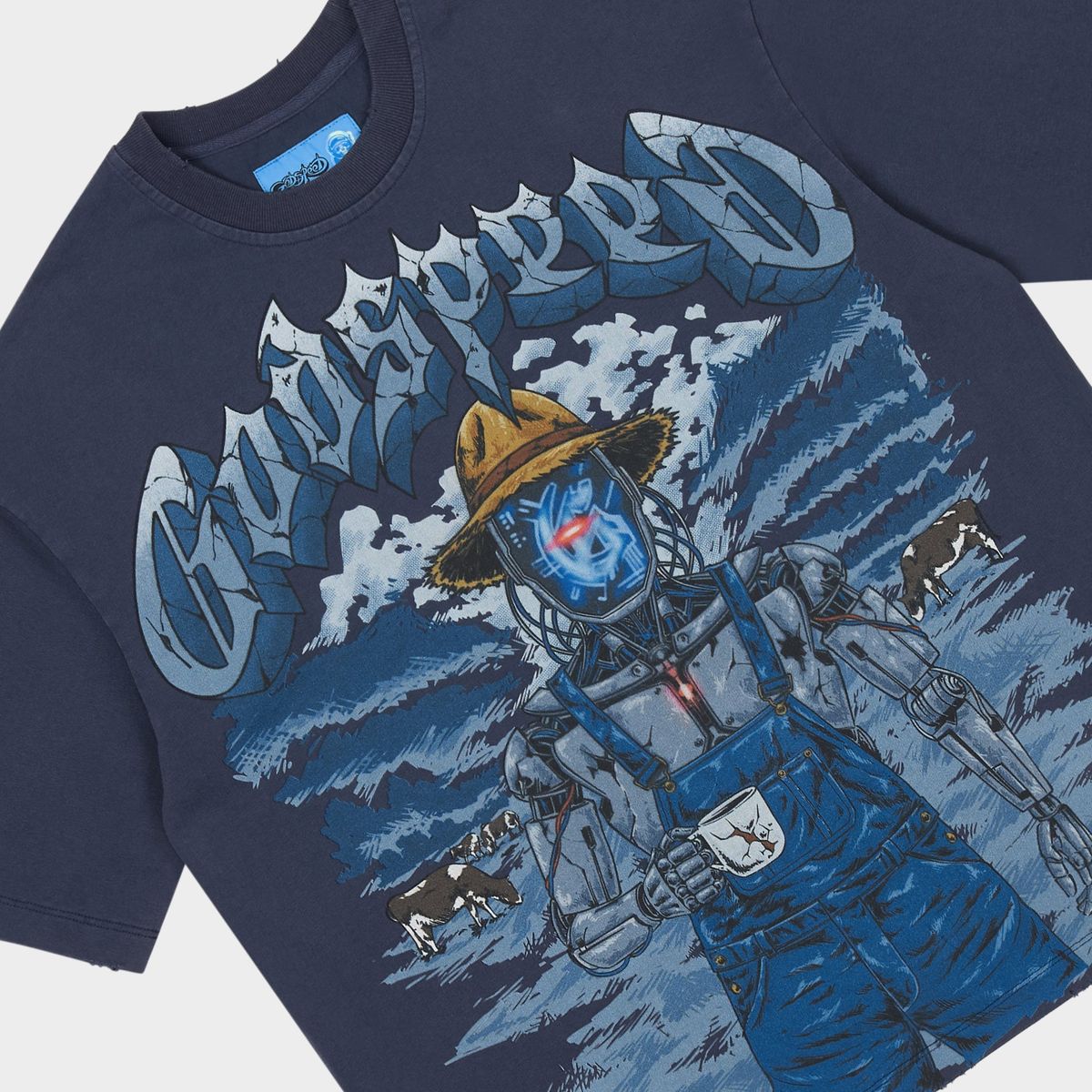 Godspeed Aura Farm II Tee Navy Blue
