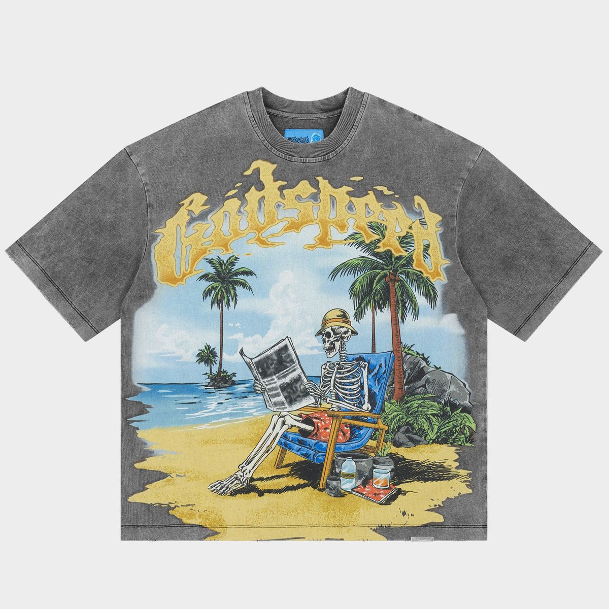 Godspeed Skeleton Beach II Tee Grey Wash