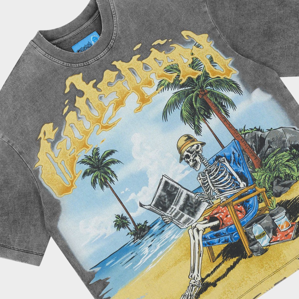 Godspeed Skeleton Beach II Tee Grey Wash