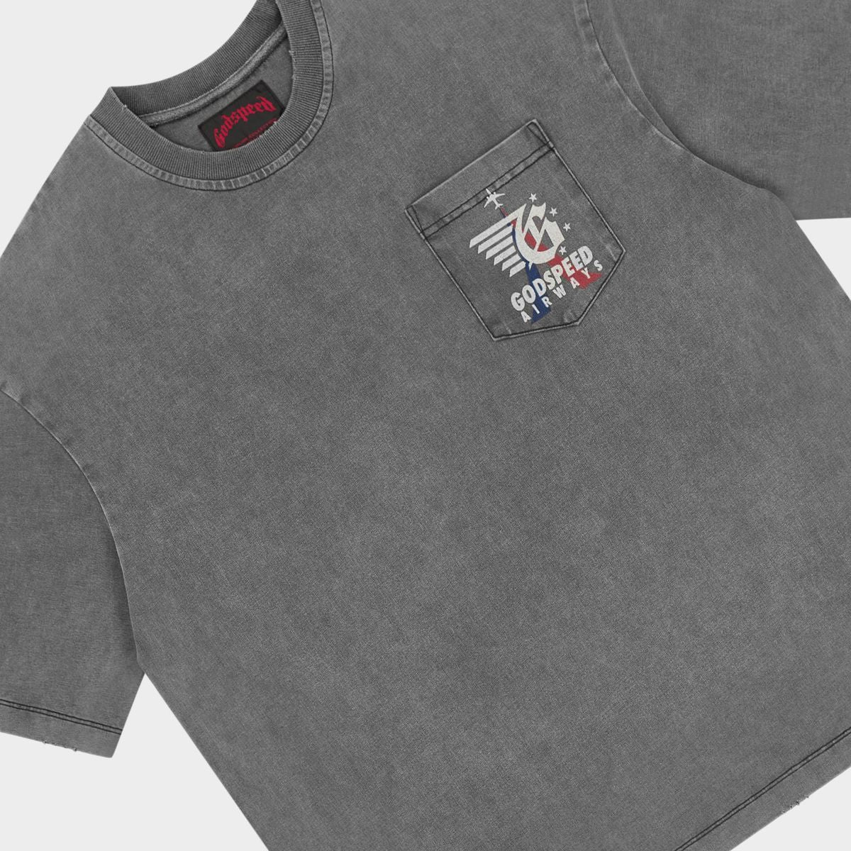 Godspeed GS Air Paris Pocket Tee Grey Wash