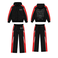 Shattered Hearts Nylon Set Red/Black