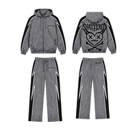 Shattered Hearts Nylon Set Grey/Black