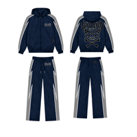 Shattered Hearts Nylon Set Navy/Grey