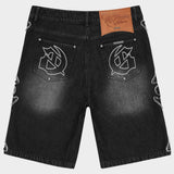 Godspeed Fémur Frayed Denim Shorts Black