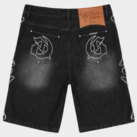 Godspeed Fémur Frayed Denim Shorts Black