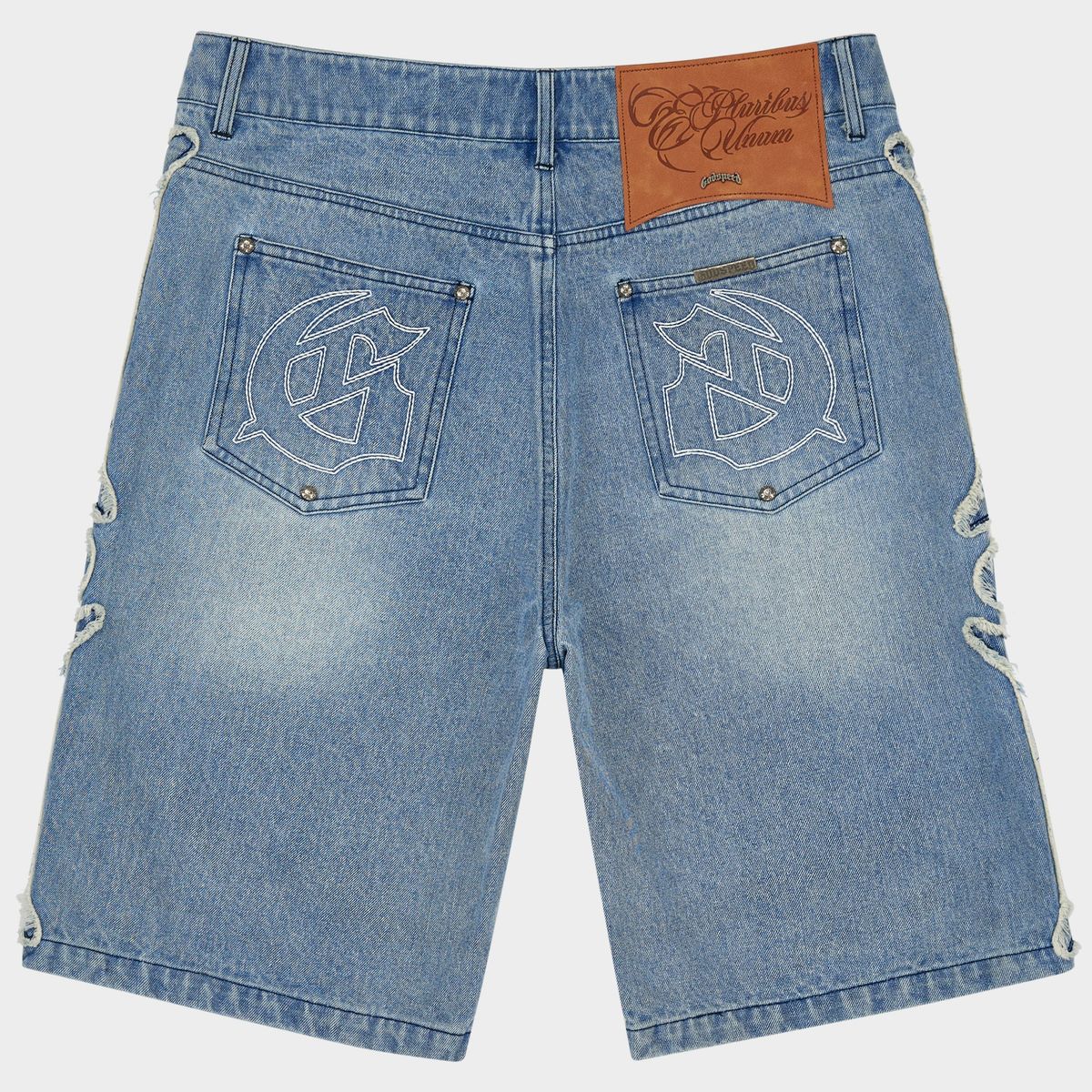 Godspeed Fémur Frayed Denim Shorts Blue