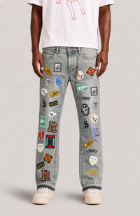 Reelistik Nyc True Patches Jeans Tan Blue