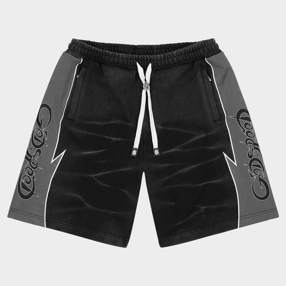 Godspeed Halftime Shorts V2 Black Acid wash